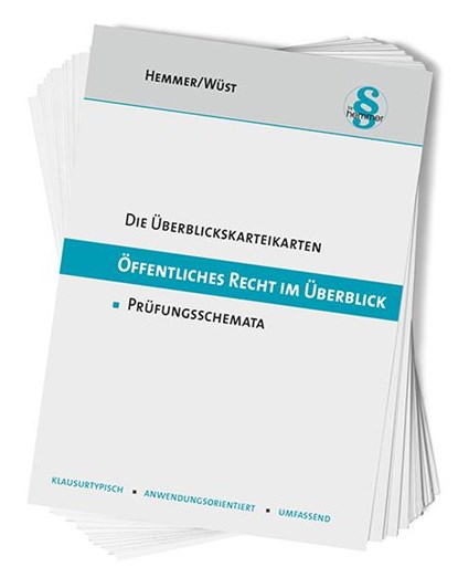 Überblickskarteikarten Offentliches Recht, Karl-Edmund Hemmer ;  Achim Wüst - Paperback - 9783968382555