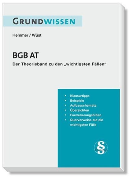 Grundwissen BGB AT, Karl-Edmund Hemmer ; Achim Wüst ; Clemens D'Alquen - Paperback - 9783968383873