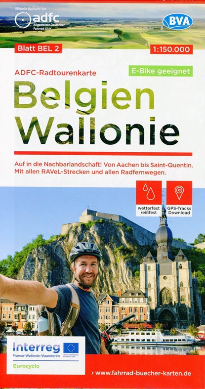 ADFC-Radtourenkarte BEL 2 Belgien Wallonie 1:150.000, reiß- und wetterfest, E-Bike geeignet, GPS-Tracks Download, Allgemeiner Deutscher Fahrrad-Club e.V. (ADFC) ; BVA BikeMedia GmbH - Overig - 9783969900017