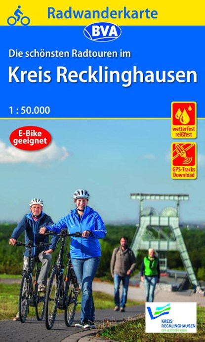 Radwanderkarte BVA Die schönsten Radtouren im Kreis Recklinghausen, 1:50.000, reiß- und wetterfest, GPS-Tracks Download, niet bekend - Gebonden - 9783969900307