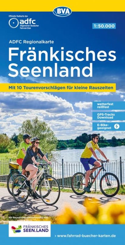 ADFC-Regionalkarte Fränkisches Seenland, 1:50.000, mit Tagestourenvorschlägen, reiß- und wetterfest, E-Bike-geeignet, GPS-Tracks Download, BVA BikeMedia GmbH ; ADFC Allgemeiner Deutscher Fahrrad-Club e.V. - Gebonden - 9783969900468