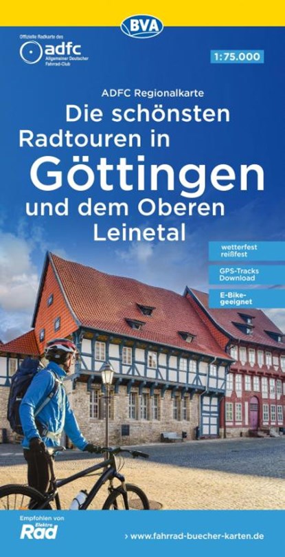 ADFC-Regionalkarte Die schönsten Radtouren in Göttingen und dem Oberen Leinetal, mit Tagestourenvorschlägen, 1:75.000, reiß- und wetterfest, E-Bike-geeignet, GPS-Tracks Download, Allgemeiner Deutscher Fahrrad-Club e.V. (ADFC) ; BVA BikeMedia GmbH - Gebonden - 9783969900703