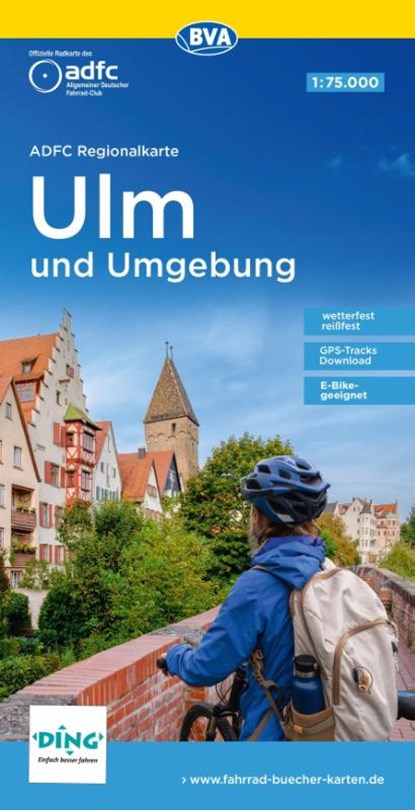 ADFC-Regionalkarte Ulm und Umgebung, 1:75.000, mit Tagestourenvorschlägen, reiß- und wetterfest, E-Bike-geeignet, GPS-Tracks-Download, Allgemeiner Deutscher Fahrrad-Club e.V. (ADFC) ; BVA BikeMedia GmbH - Gebonden - 9783969900741