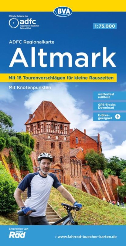 ADFC Regionalkarte Altmark, 1:75.000, mit Tagestourenvorschlägen, reiß- und wetterfest, E-Bike-geeignet, mit Knotenpunkten, GPS-Tracks Download, Allgemeiner Deutscher Fahrrad-Club e.V. (ADFC) ; BVA BikeMedia GmbH - Gebonden - 9783969901045