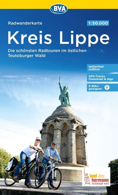 Radwanderkarte BVA Kreis Lippe Die schönsten Radtouren im östlichen Teutoburger Wald 1:50.000, reiß- und wetterfest, GPS-Tracks Download & App, E-Bike-geeignet, BVA BikeMedia GmbH ; Kreis Lippe - Gebonden - 9783969901281