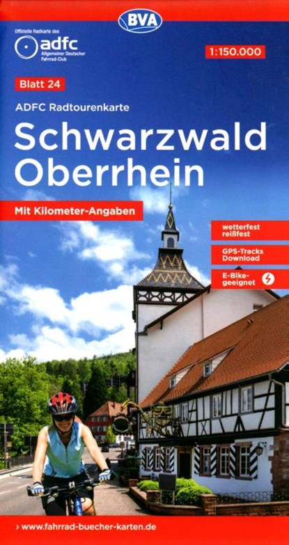 ADFC-Radtourenkarte 24 Schwarzwald Oberrhein 1:150.000, reiß- und wetterfest, E-Bike geeignet, GPS-Tracks Download, mit Bett+Bike Symbolen, mit Kilometer-Angaben, Allgemeiner Deutscher Fahrrad-Club e. V. (ADFC) ; BVA BikeMedia GmbH - Gebonden - 9783969901359