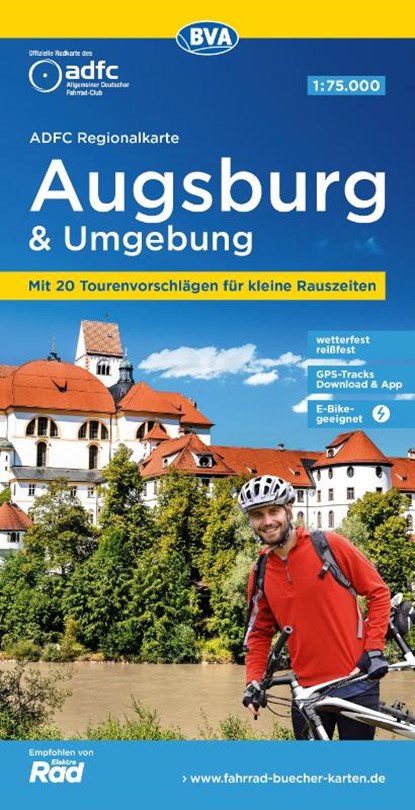 ADFC-Regionalkarte Augsburg und Umgebung, 1:75.000, mit Tagestourenvorschlägen, reiß- und wetterfest, E-Bike-geeignet, GPS-Tracks-Download, Allgemeiner Deutscher Fahrrad-Club e. V. (ADFC) ; BVA BikeMedia GmbH - Gebonden - 9783969901458