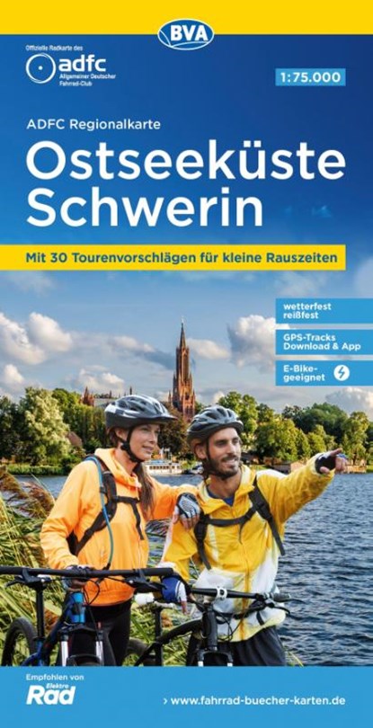 ADFC-Regionalkarte Ostseeküste Schwerin, 1:75.000, mit Tagestourenvorschlägen, reiß- und wetterfest, E-Bike-geeignet, GPS-Tracks-Download, Allgemeiner Deutscher Fahrrad-Club e. V. (ADFC) ; BVA BikeMedia GmbH - Gebonden - 9783969901465