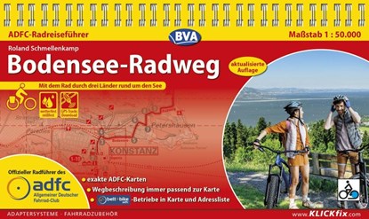 ADFC-Radreiseführer Bodensee-Radweg 1:50.000 praktische Spiralbindung, reiß- und wetterfest, GPS-Tracks Download, Roland Schmellenkamp - Gebonden - 9783969902042
