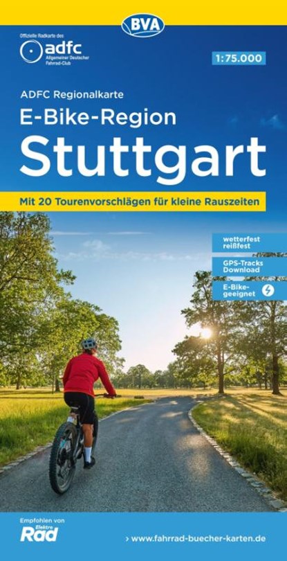 Stuttgart E-Bike-Regio cycling map, Allgemeiner Deutscher Fahrrad-Club e. V. (ADFC) ; BVA BikeMedia GmbH - Gebonden - 9783969902141