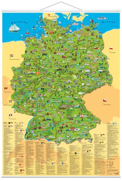 Illustrierte Deutschlandkarte, Doris Schönhoff ; Dirk Krüger - Gebonden - 9783981689112