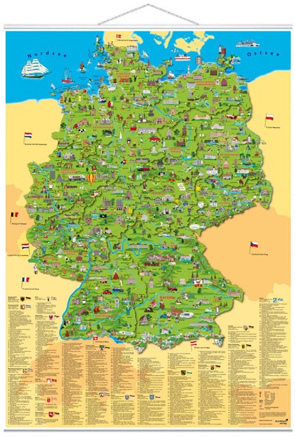 Illustrierte Deutschlandkarte, Doris Schönhoff ;  Dirk Krüger - Gebonden - 9783981689112