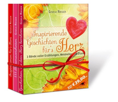 Inspirierende Geschichten für`s Herz. 3 Bände, Gisela Rieger - Gebonden - 9783981988116