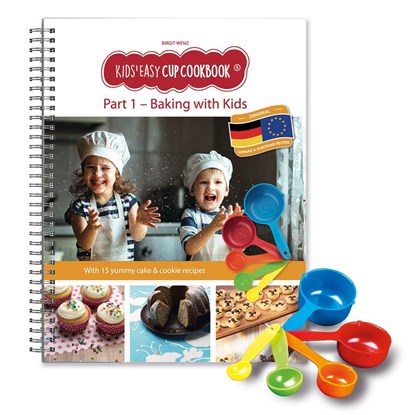 Kids Easy Cup Cookbook: Baking with Kids (Part 1), Baking box set incl. 5 colorful measuring cups, Birgit Wenz - Paperback - 9783982015125