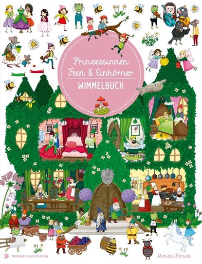 Prinzessinnen, Feen & Einhörner Wimmelbuch Pocket, Monika Parciak - Gebonden - 9783985850877