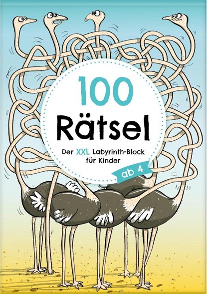 100 Rätsel: Der XXL Labyrinth-Block für Kinder ab 4, Lisa Wirth - Paperback - 9783985956814