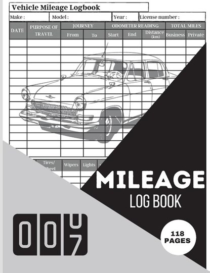 Mileage Log Book, Emily Saskia - Paperback - 9783986543358