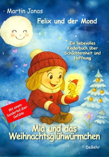Felix und der Mond - Mia und das Weihnachtsglühwürmchen - Ein liebesvolles Kinderbuch über Schüchternheit und Hoffnung - Mit einem Sonderteil über Gefühle, Martin Jonas - Paperback - 9783987274701