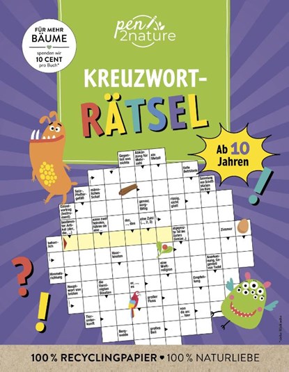Kreuzworträtsel ab 10 Jahren. Knobeln und Rätseln für Kinder, Pen2nature - Paperback - 9783987640261