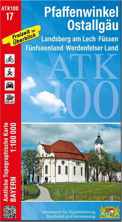 ATK100-17 Pfaffenwinkel, Ostallgäu (Amtliche Topographische Karte 1:100000), Breitband und Vermessung Landesamt für Digitalisierung - Gebonden - 9783987760174