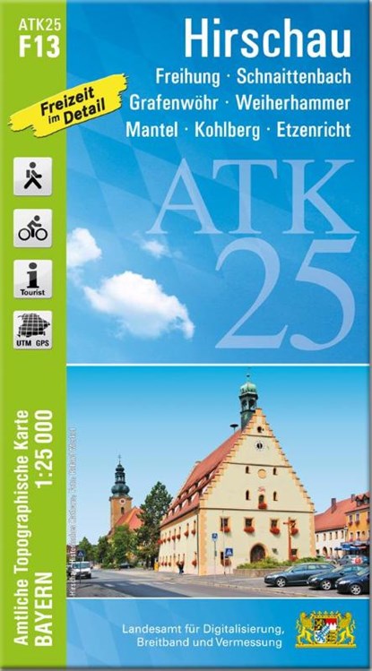 ATK25-F13 Hirschau (Amtliche Topographische Karte 1:25000), Breitband und Vermessung Landesamt für Digitalisierung - Gebonden - 9783987761034