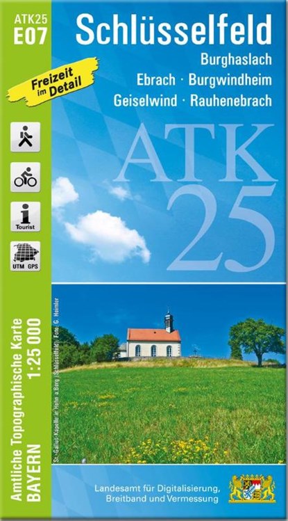 ATK25-E07 Schlüsselfeld (Amtliche Topographische Karte 1:25000), Breitband und Vermessung Landesamt für Digitalisierung - Gebonden - 9783987761171
