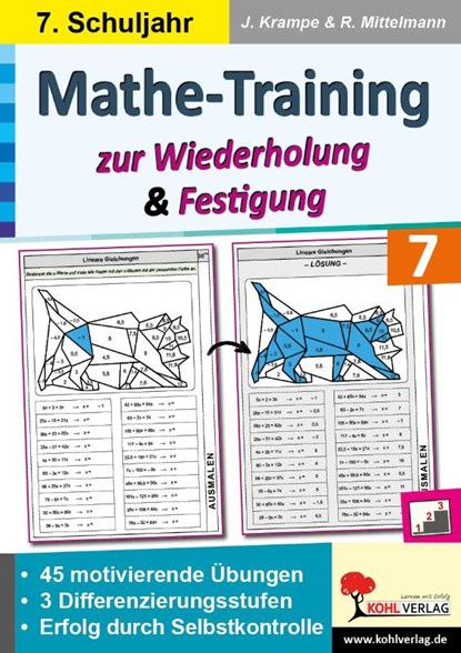 Mathe-Training zur Wiederholung und Festigung / Klasse 7, Jörg Krampe ; Rolf Mittelmann - Paperback - 9783988410610