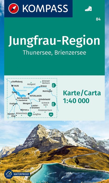 Kompass WK84 Jungfrau-Region, Thuner See, Brienzersee, niet bekend - Losbladig - 9783990440612
