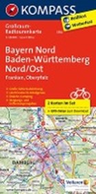 Bayern Nord, Baden-Württemberg Nord/Ost. Großraum-Radtourenkarte 1:125 000 | auteur onbekend | 