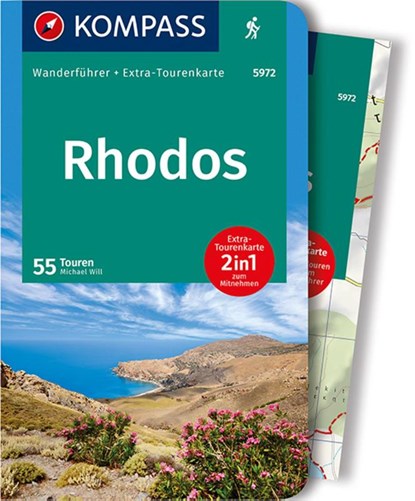 KOMPASS Wanderführer Rhodos, 55 Touren, Michael Will - Paperback - 9783990443613
