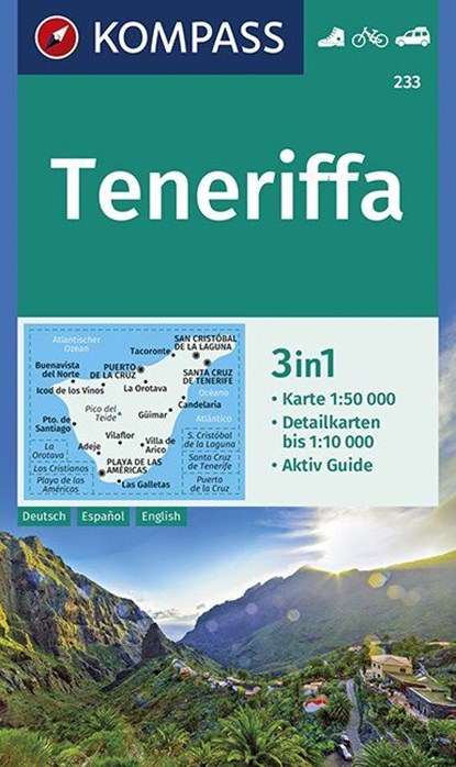 Teneriffa 1:50 000, niet bekend - Paperback - 9783990445686