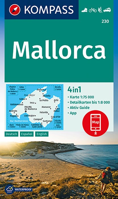 KOMPASS Wanderkarte Mallorca 1:75 000, niet bekend - Gebonden - 9783990446409