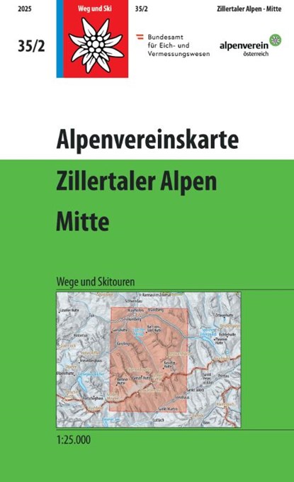 Alpenvereinskarte 1:25000, Österreichischer Alpenverein - Gebonden - 9783990661000