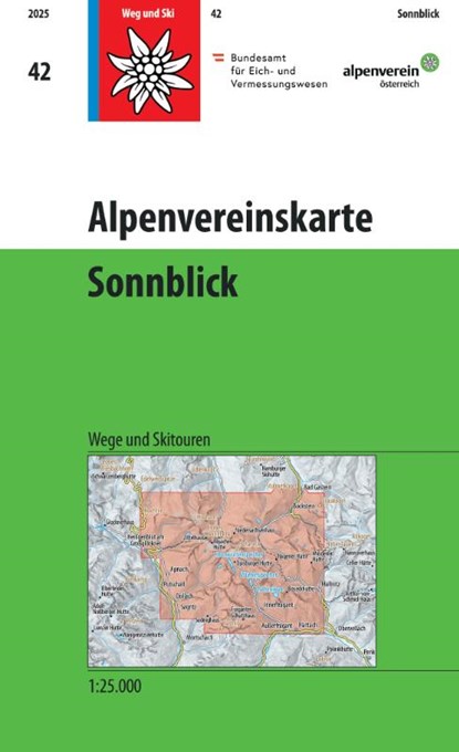 DAV Alpenvereinskarte 42 Sonnblick 1:25000, Österreichischer Alpenverein - Gebonden - 9783990661024