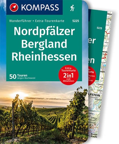 KOMPASS Wanderführer Nordpfälzer Bergland, Rheinhessen, 50 Touren, Jürgen Wachowski - Paperback - 9783991210344