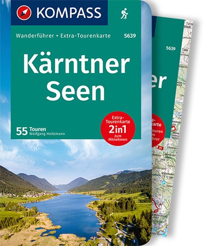 KOMPASS Wanderführer Kärntner Seen, 55 Touren, Wolfgang Heitzmann - Paperback - 9783991210481