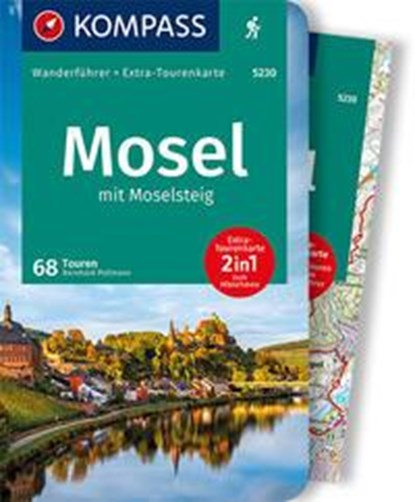 KOMPASS Wanderführer Mosel mit Moselsteig, 68 Touren, Bernhard Pollmann - Paperback - 9783991211952