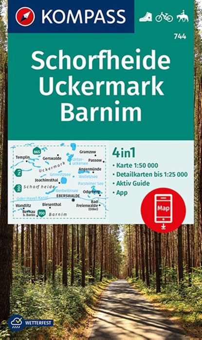 Schorfheide / Uckermark / Barnim, KOMPASS-Karten GmbH - Gebonden - 9783991212935