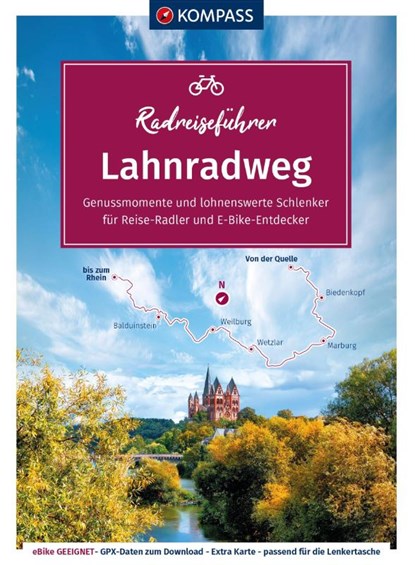 KOMPASS Radreiseführer Lahnradweg, KOMPASS-Karten GmbH - Paperback - 9783991213277