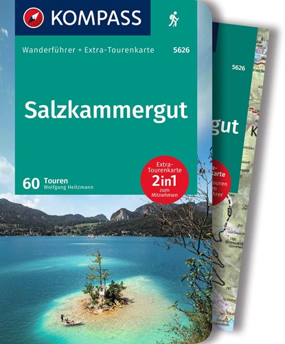KOMPASS Wanderführer Salzkammergut, 60 Touren mit Extra-Tourenkarte, Wolfgang Heitzmann - Paperback - 9783991213994