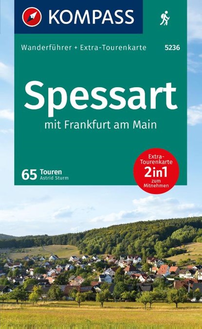 KOMPASS Wanderführer Spessart, 65 Touren mit Extra-Tourenkarte, Astrid Sturm - Paperback - 9783991214465