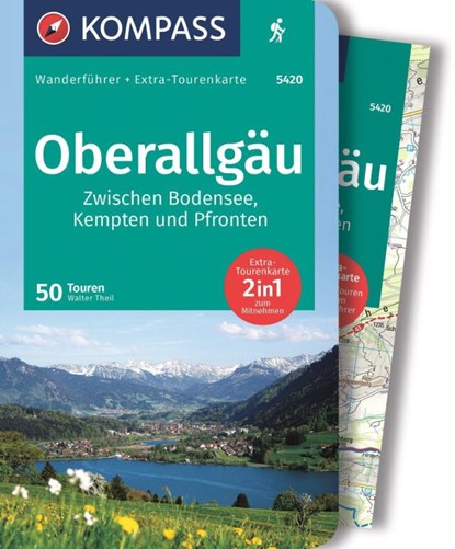 KOMPASS Wanderführer Oberallgäu, 50 Touren zwischen Bodensee, Kempten und Pfronten, mit Extra-Tourenkarte, Walter Theil - Paperback - 9783991214939