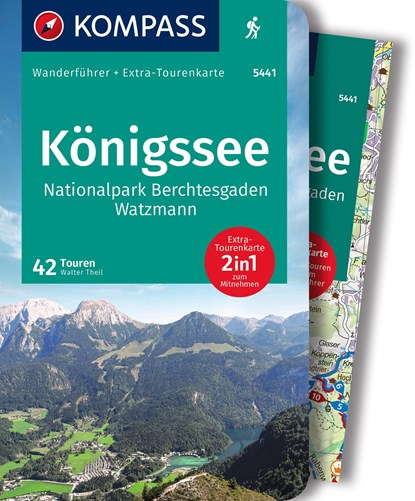 KOMPASS Wanderführer Königssee, Nationalpark Berchtesgaden, Watzmann, 42 Touren mit Extra-Tourenkarte, Walter Theil - Paperback - 9783991216131