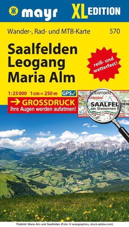 Mayr Wanderkarte Saalfelden - Leogang - Maria Alm XL 1:25.000, niet bekend - Gebonden - 9783991216667