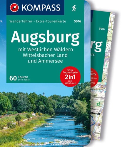 KOMPASS Wanderführer Augsburg mit Westlichen Wäldern, Wittelsbacher Land und Ammersee, 60 Touren mit Extra-Tourenkarte, Sven Hähle - Paperback - 9783991216834