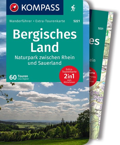 KOMPASS Wanderführer Bergisches Land, Naturpark zwischen Rhein und Sauerland, 60 Touren mit Extra-Tourenkarte, Lisa Aigner - Paperback - 9783991217275