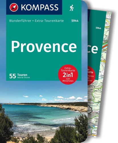 KOMPASS Wanderführer Provence, 55 Touren mit Extra-Tourenkarte, Astrid Sturm - Paperback - 9783991217343