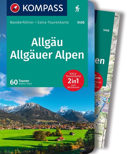 KOMPASS Wanderführer Allgäu, Allgäuer Alpen, 60 Touren mit Extra-Tourenkarte, Walter Theil - Paperback - 9783991217435