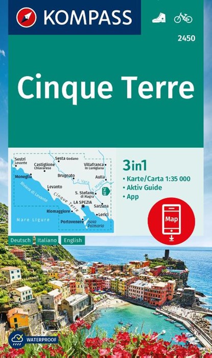 Cinque Terre D/I + Aktiv Guide, niet bekend - Gebonden - 9783991217459