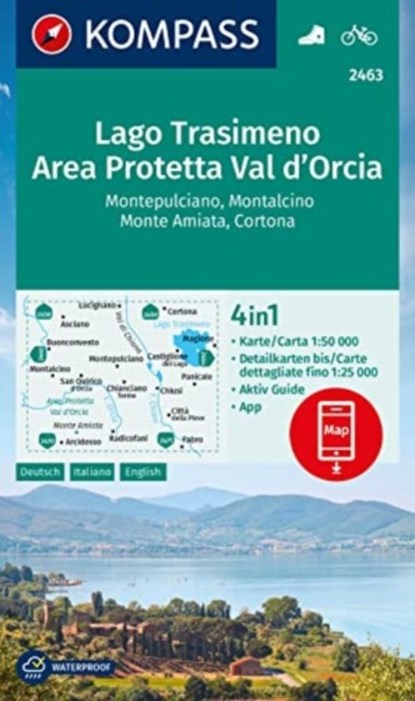 Lake Trasimeno / Protected Area Val d'Orcia D/E/I + Aktiv G, niet bekend - Gebonden - 9783991217466